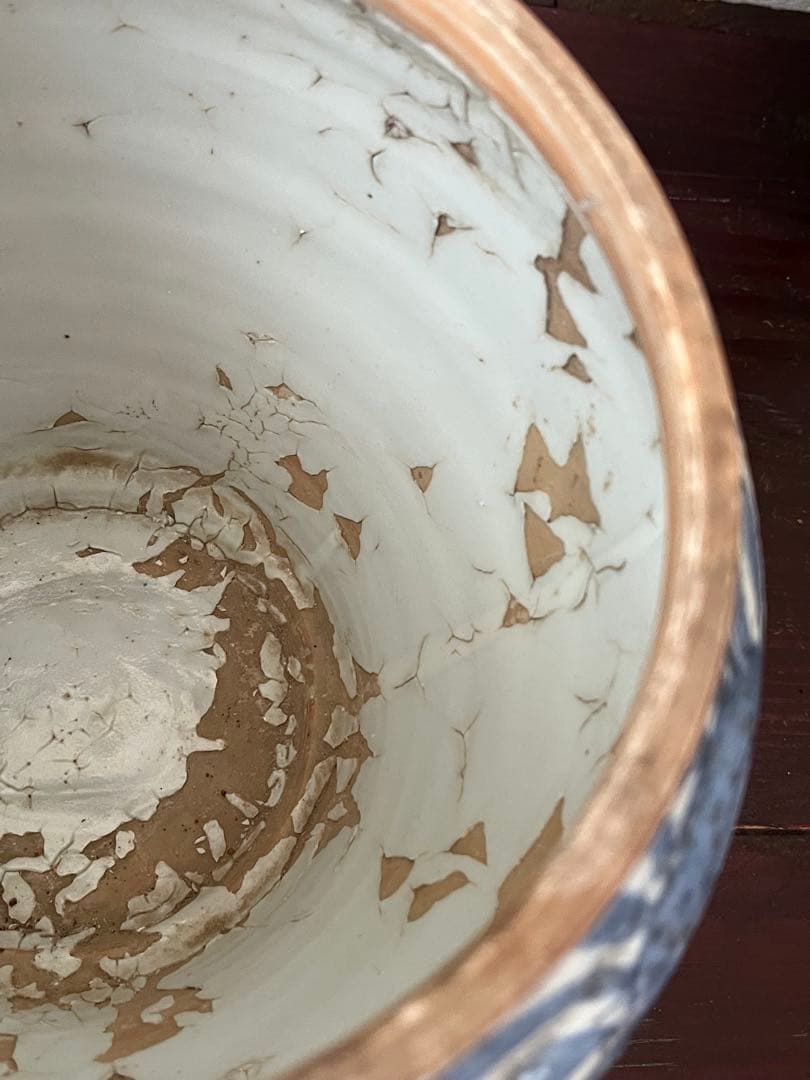 希少　明時代　呉須染付　茶道具　福寿字文　芙蓉手青海波　古染付　芙蓉手　蓋付水差