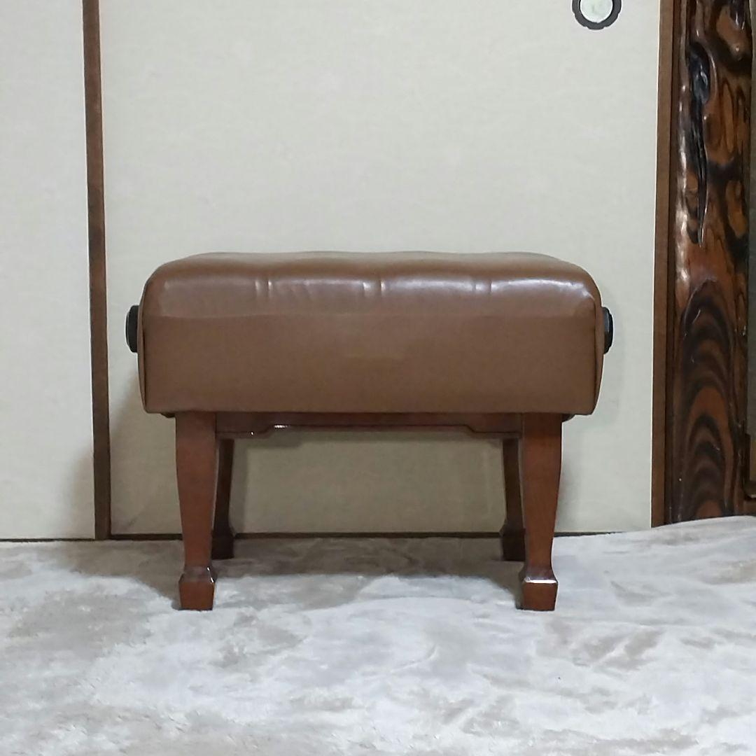 ＊カワイ ウォルナットコンサート用椅子 高級高低自在椅子 ベンチ椅子 リペアー済