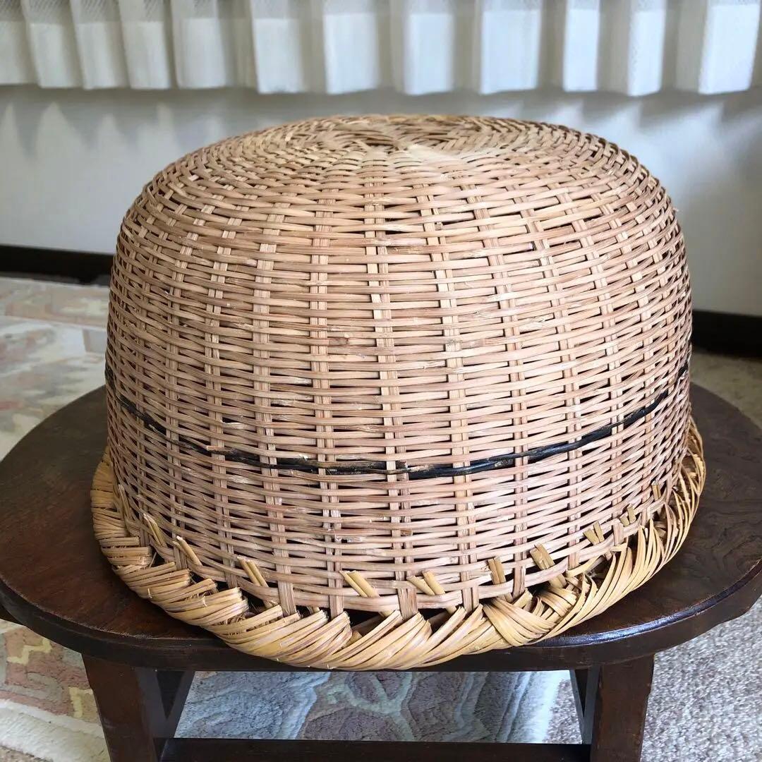 鳥越の竹細工　丸かご　鈴竹　大型　口径36㎝　保管品