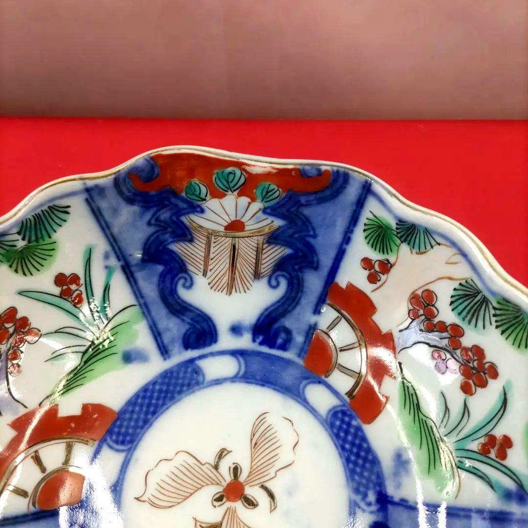 有田焼　伊万里焼　古伊万里　金彩　色絵　なます皿　小皿　小鉢　6寸皿5客セット②