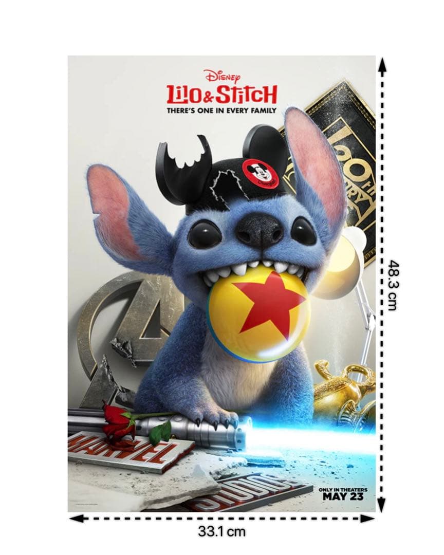 *枚数限定*映画館用両面印刷ポスターUS版:リロ＆スティッチ 星つなぎのエリオ
