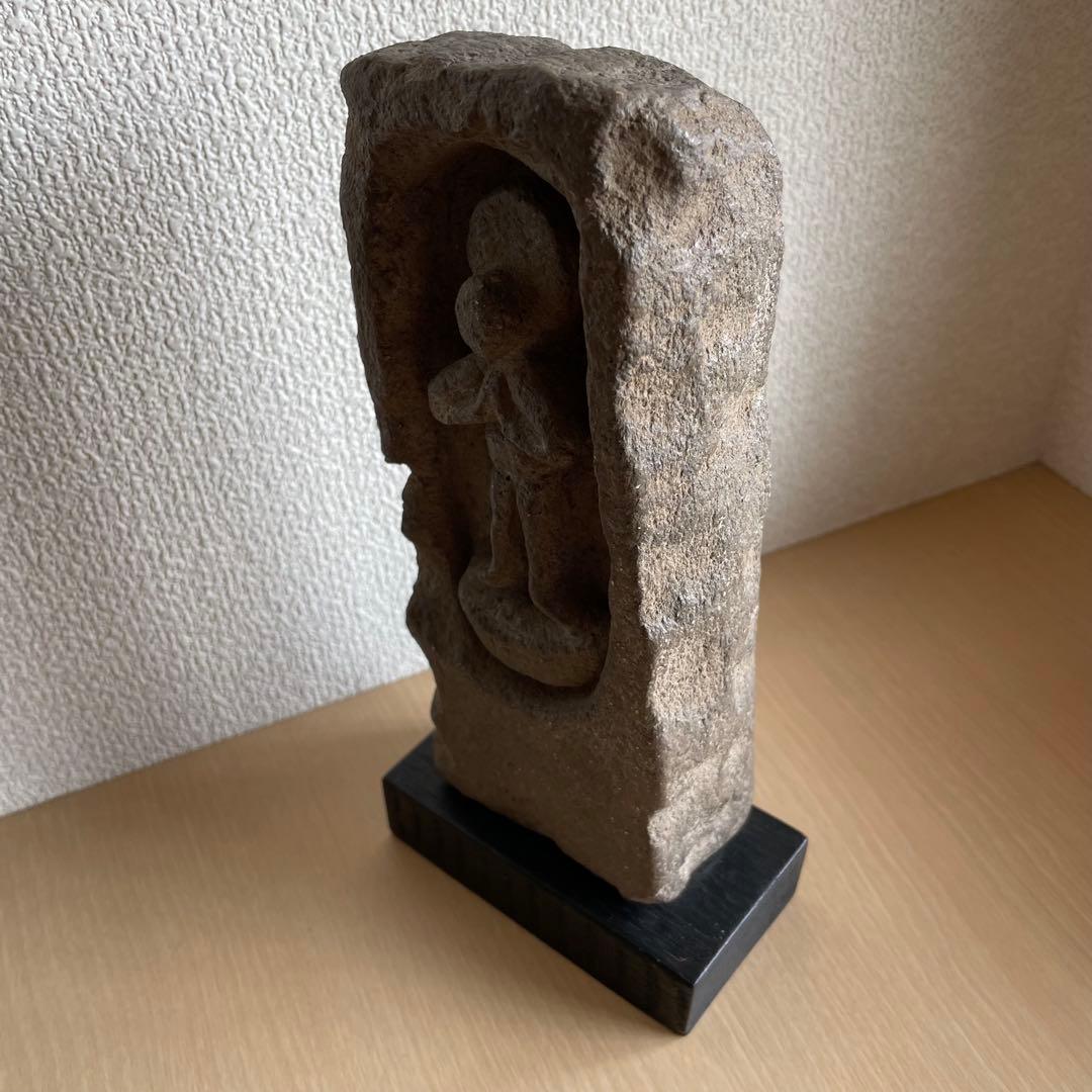 プリミティブな造形の泥仏 仏教美術 泥仏 民衆仏 古道具 仏像