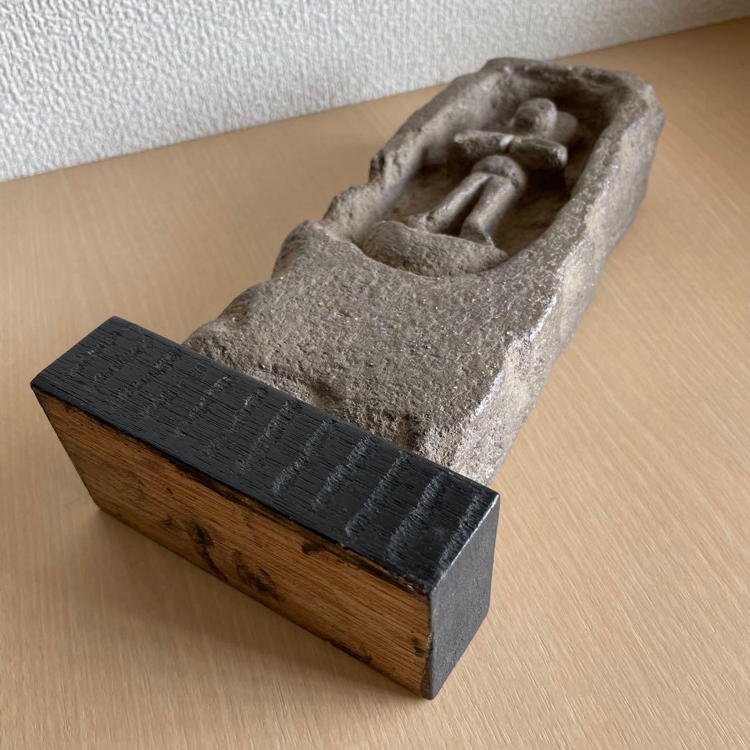 プリミティブな造形の泥仏 仏教美術 泥仏 民衆仏 古道具 仏像