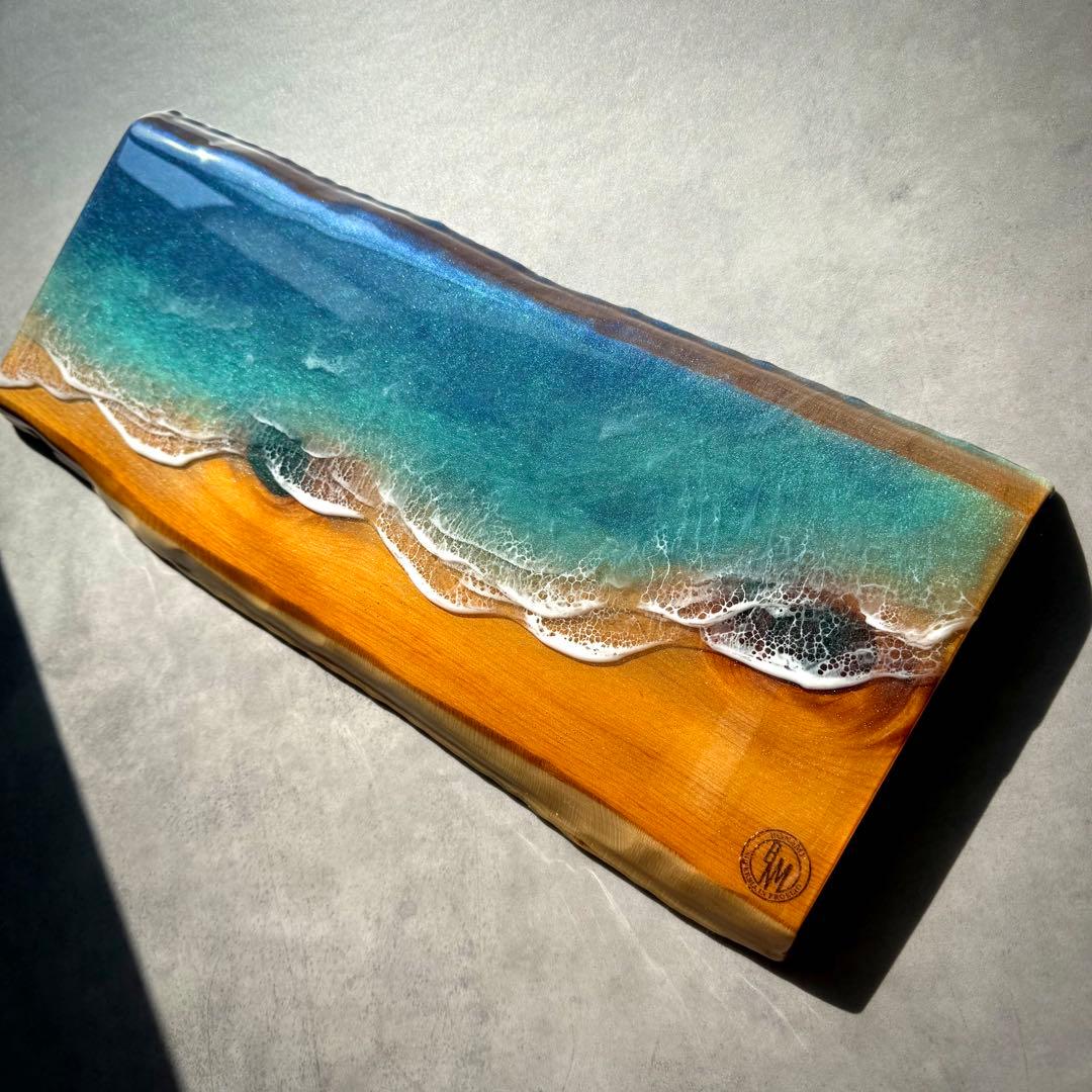 Sea Wood Collection - 波音の調べ【無垢 一枚板 耳付き】