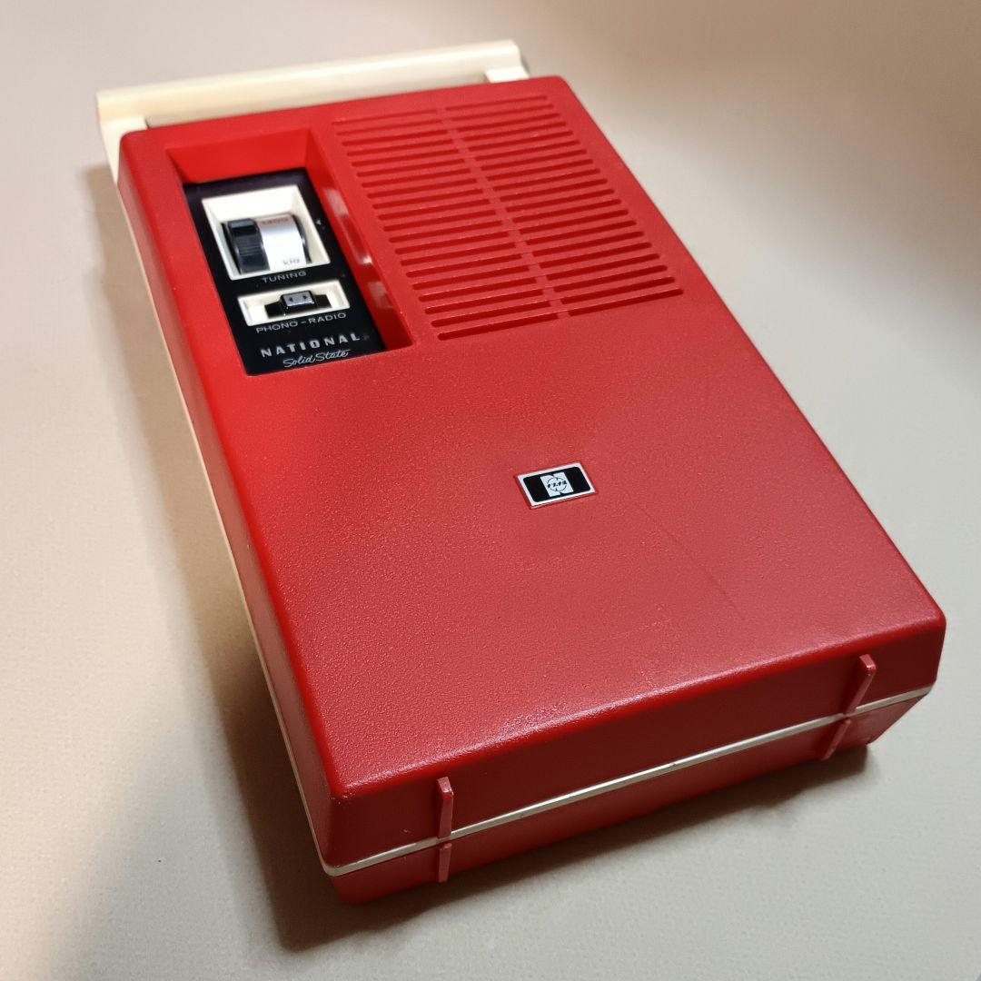 ポータブルレコードプレーヤー　ナショナルSF-550 動作品　昭和レトロ