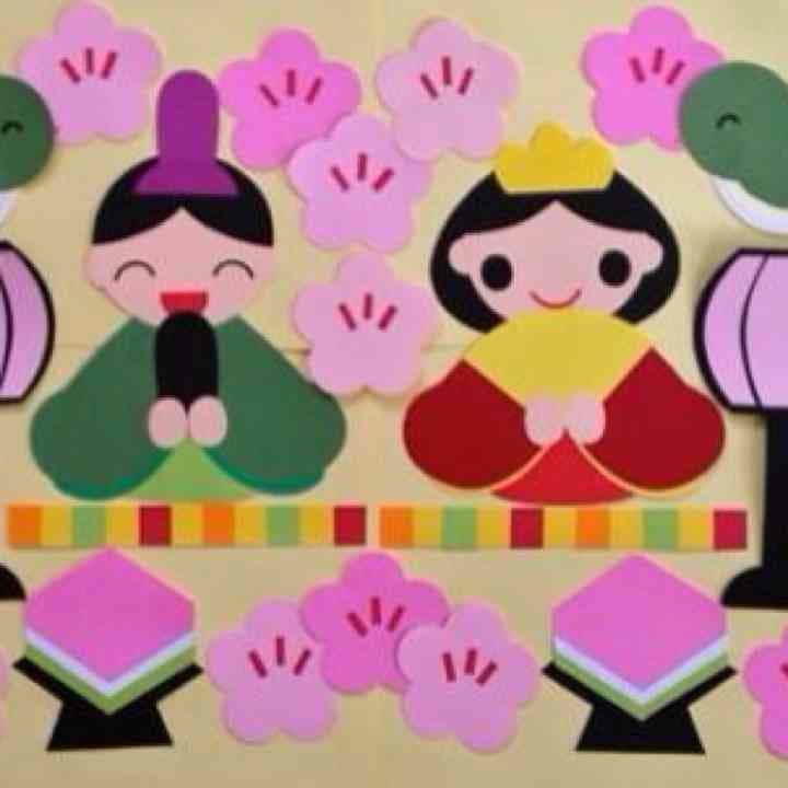ひな祭り 壁面 保育 3月