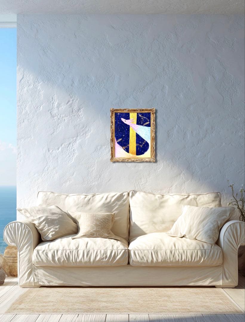 開運絵画　龍神様　虹龍　光