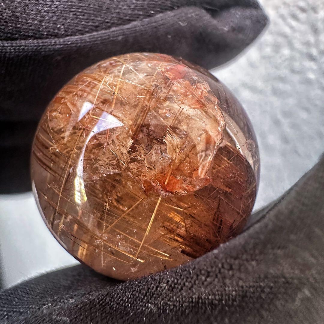 【財運・金運・事業運up❗️】帝王秘宝極美❗️タイチンルチル丸玉 スフィアA1266