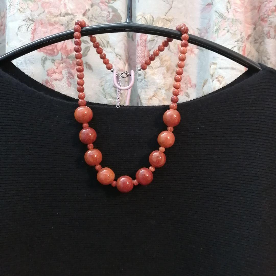 ♦イソバナ珊瑚　ネックレス♦
♦45㎝♦♦アジャスター5㎝♦