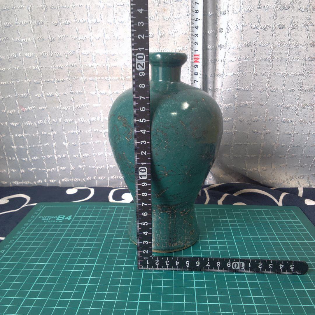 骨董１７ 中国美術？日本美術？昭和レトロアンティーク ヴィンテージターコイズ色