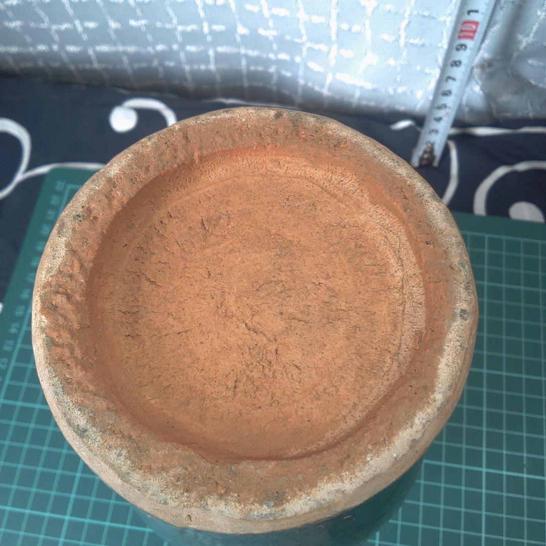 骨董１７ 中国美術？日本美術？昭和レトロアンティーク ヴィンテージターコイズ色