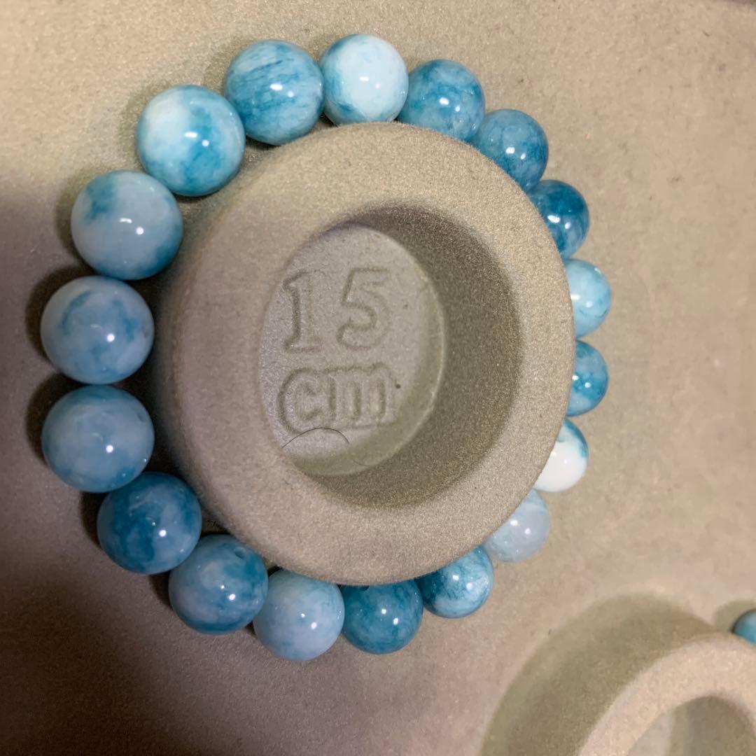 【最終大幅値下げ‼️】海のような淡い青の天然石 ラリマー ブレスレット
