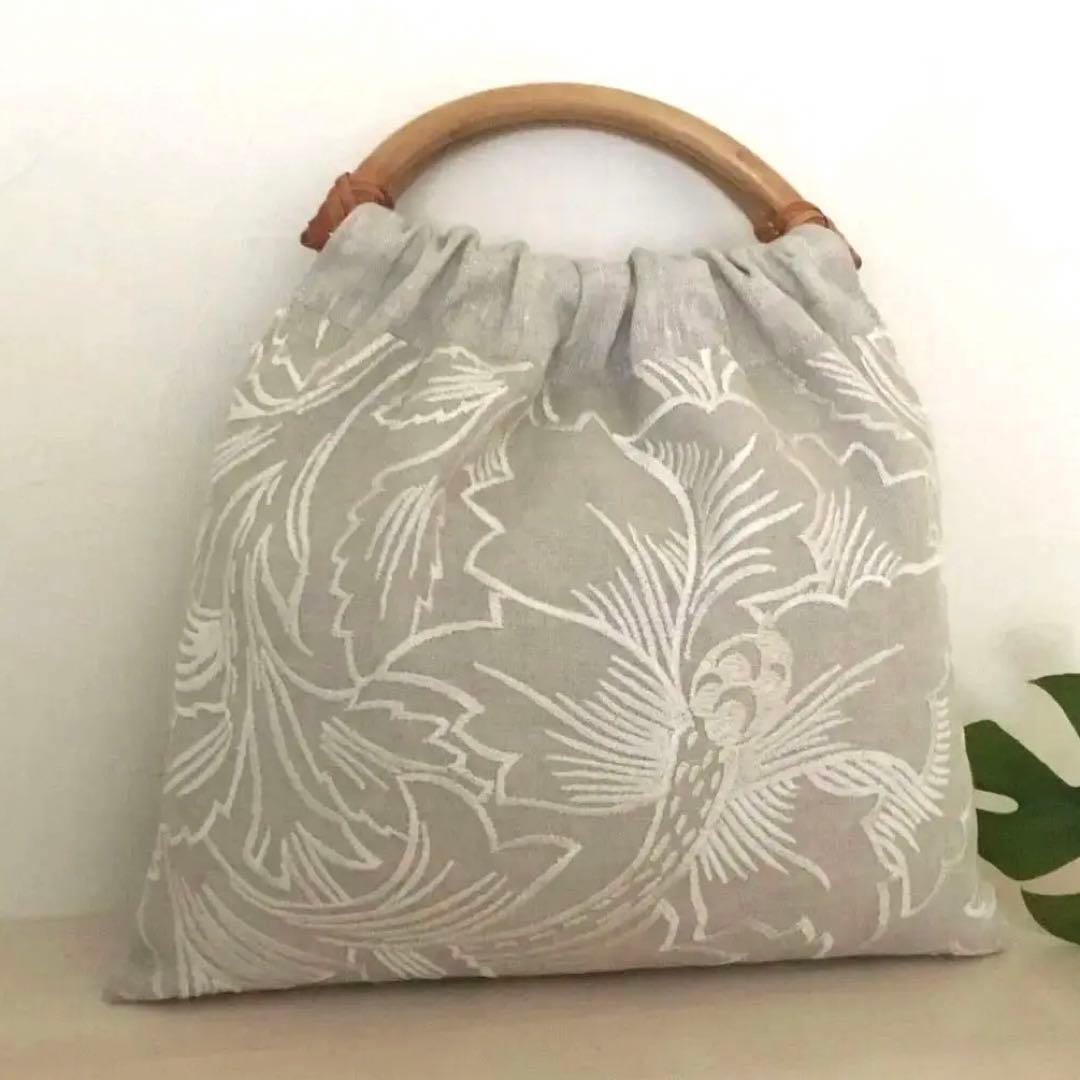 ピュアモリス♣︎Pure Poppy Embroidery♣︎ハンドメイドバッグ