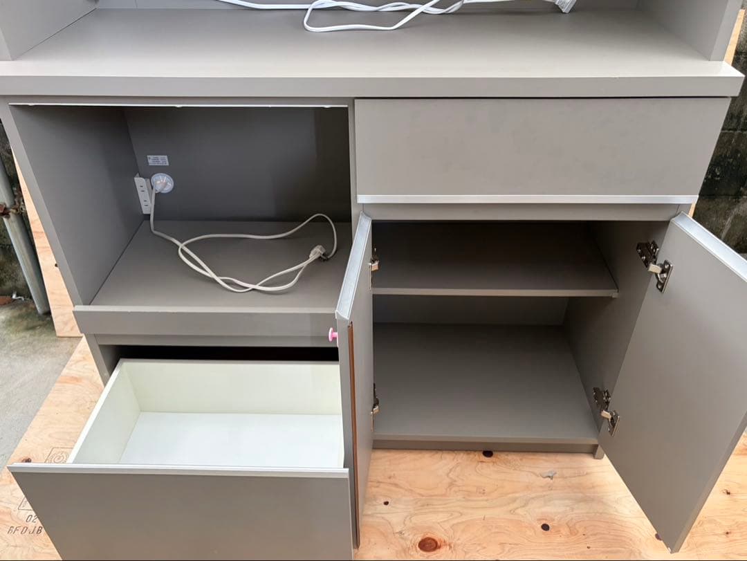 ■【商品名】KAGUCOCO　大川家具　カップボード　食器棚