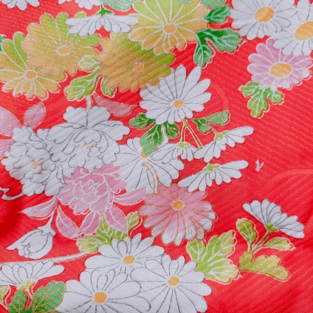 七五三 5歳〜7歳 正絹 セット 012603 車 扇 菊 牡丹 藤 紅葉