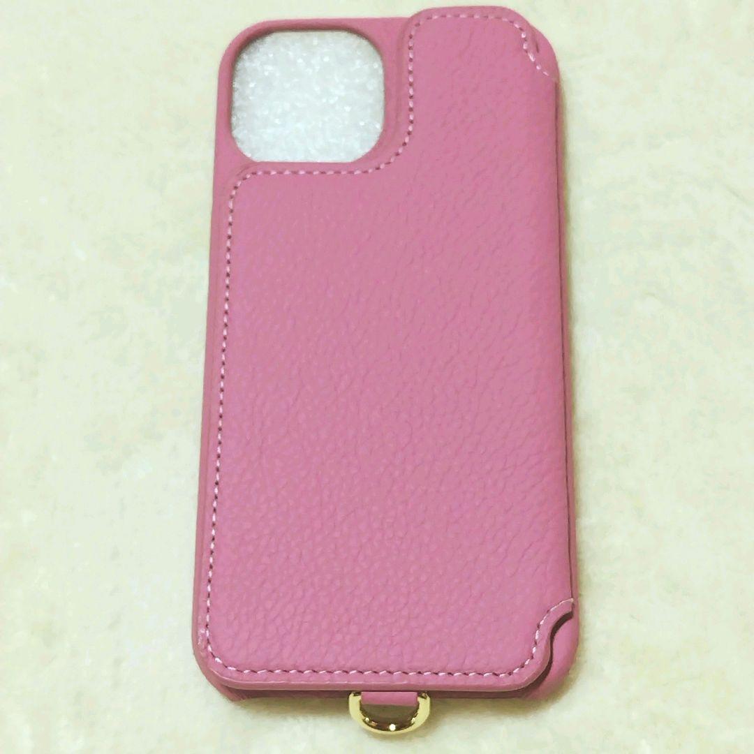 デミウ POCHE iPhone14 ケース+ストラップ ピンク
