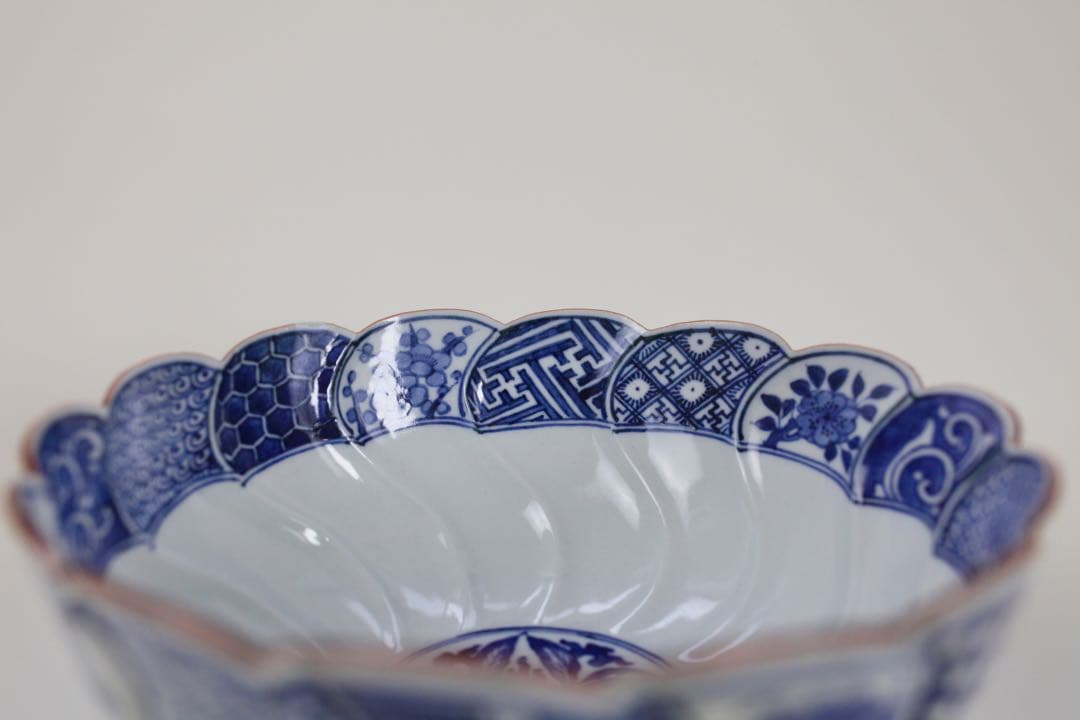 九谷焼 寿楽 祥瑞捻 鉢 菓子器 染付 煎茶器