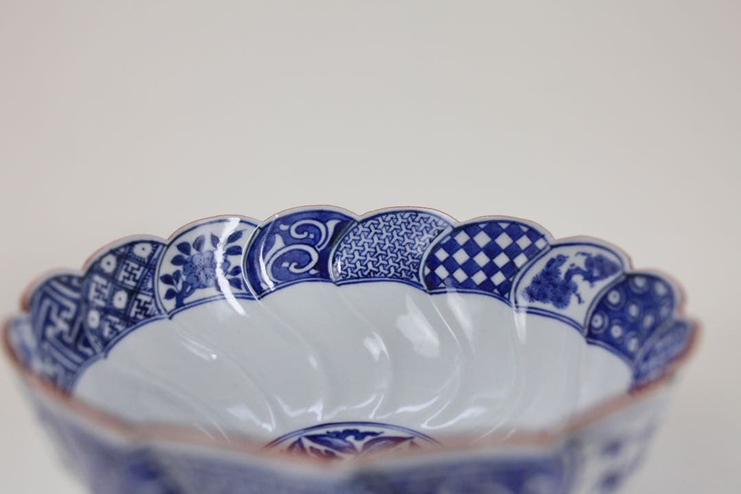 九谷焼 寿楽 祥瑞捻 鉢 菓子器 染付 煎茶器