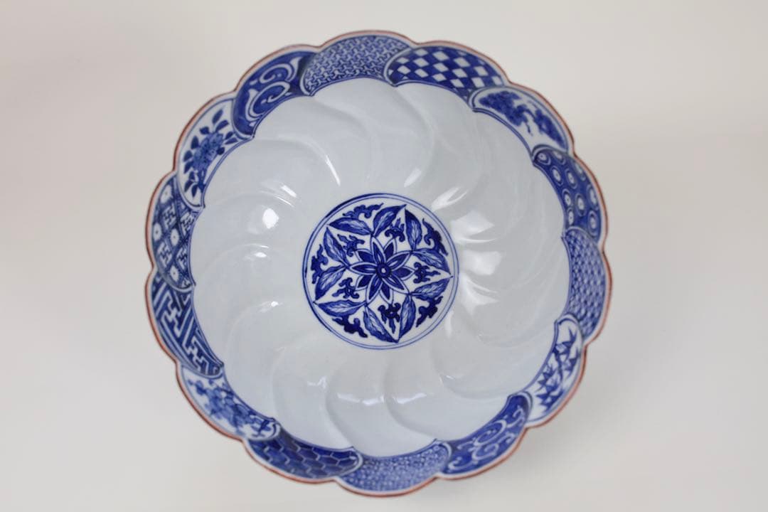 九谷焼 寿楽 祥瑞捻 鉢 菓子器 染付 煎茶器