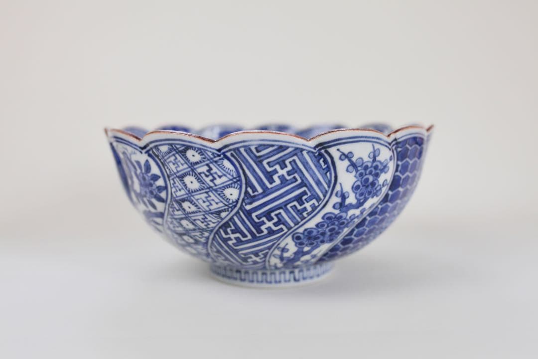 九谷焼 寿楽 祥瑞捻 鉢 菓子器 染付 煎茶器