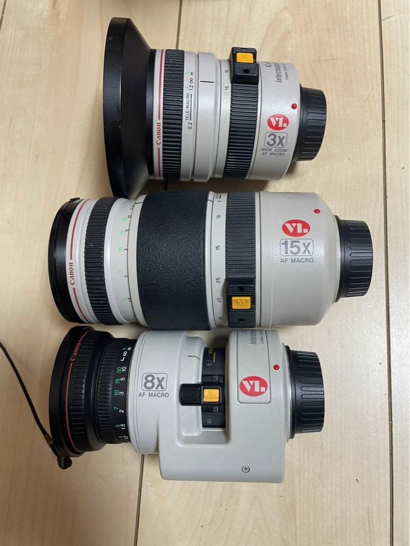 Canon LX-1T Hi8 8ミリビデオカメラ レンズ3本付 ジャンク品