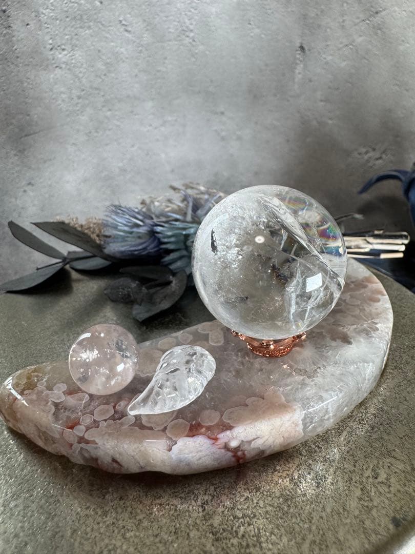 月　プレート　ピンクアメジスト　フラワーアゲート　桜瑪瑙　お花模様　おまとめ