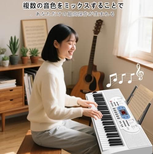 電子ピアノ 61鍵盤 キーボード 70デモ曲 200音色 200リズム内蔵