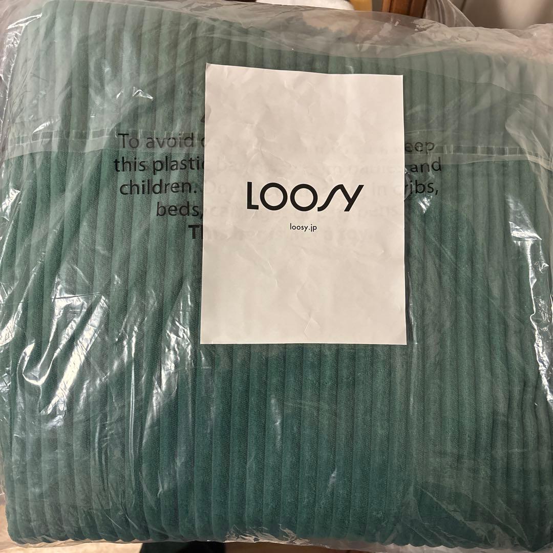LOOSY 1人掛けビーズソファ Green 付替カバー