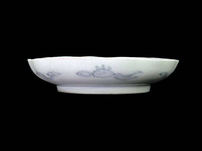 古伊万里　色絵　窓絵 獅子に花の図　４寸皿　５枚　C205AS-CVw