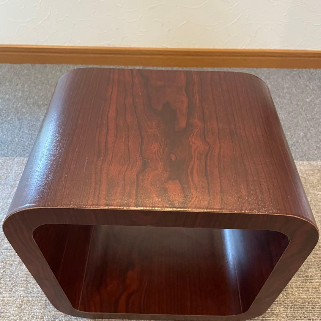 【ほり】ミッドセンチュリー　モダン　ウッド　スタッキング　サイド　シェルフ