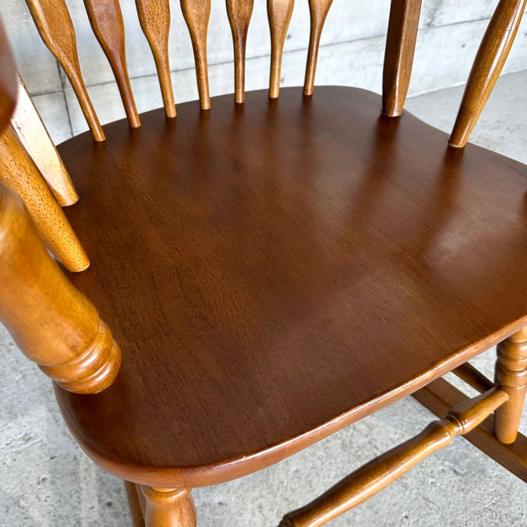 ★VINTAGE★ゆらゆら癒し 木製 ロッキングチェア コロニアル アンティーク