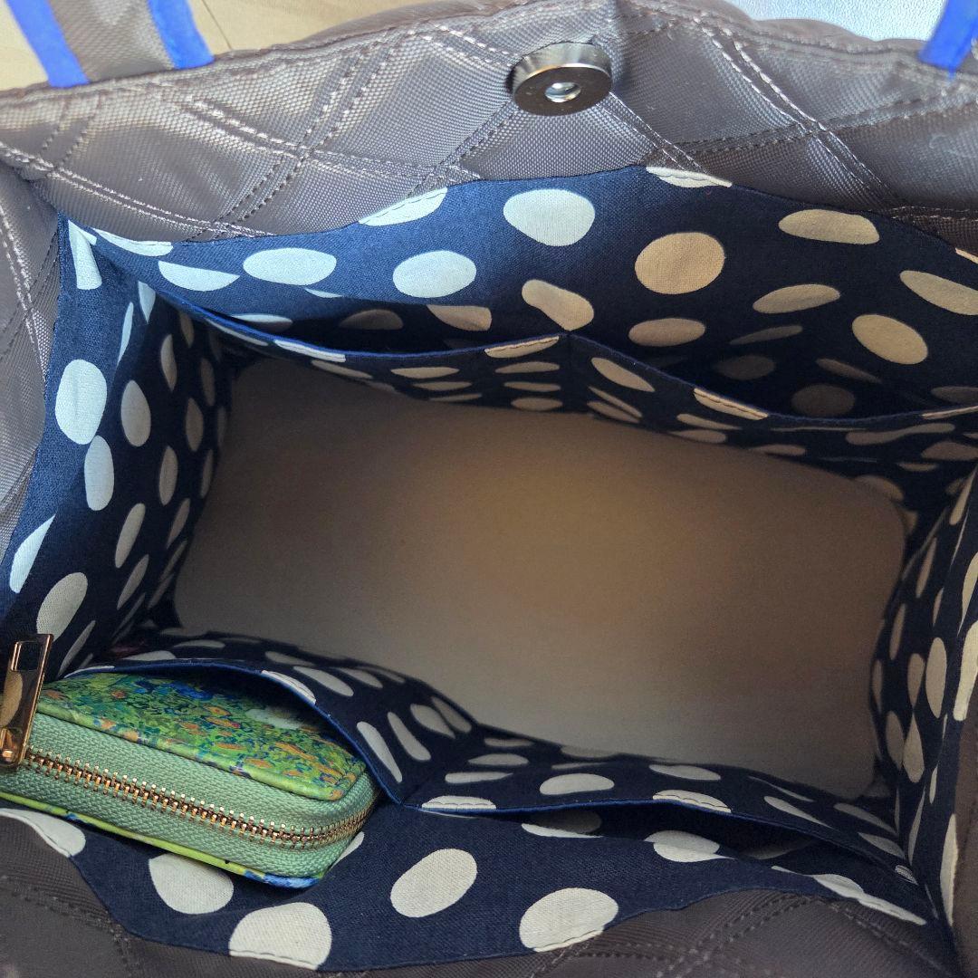 【A4サイズ】縁取りトートバッグ　撥水キルト×エチノ　ハンドメイド