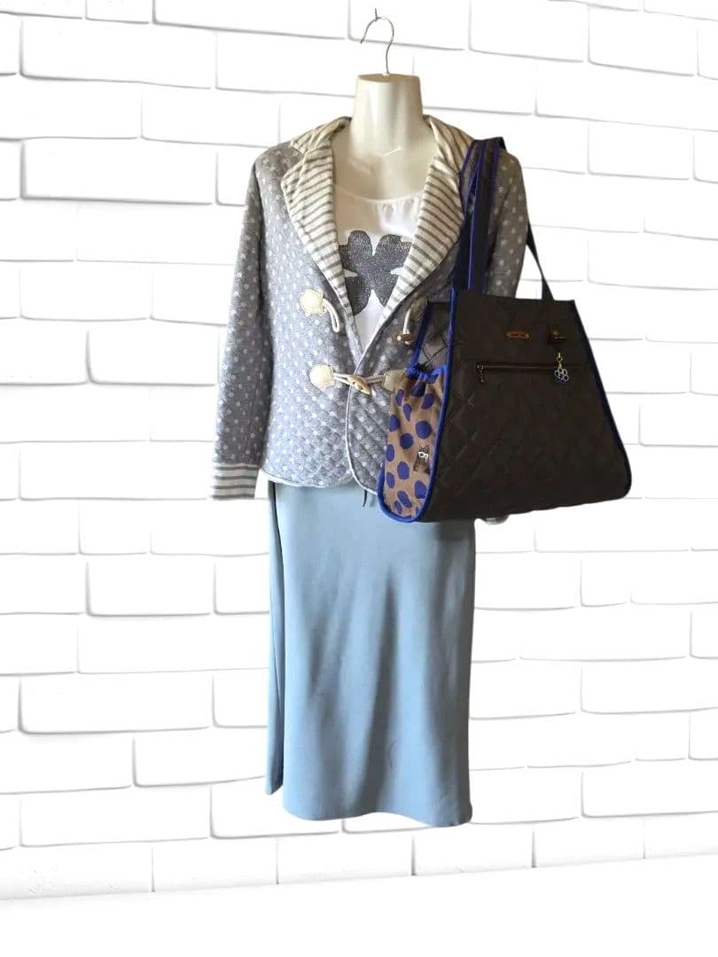 【A4サイズ】縁取りトートバッグ　撥水キルト×エチノ　ハンドメイド