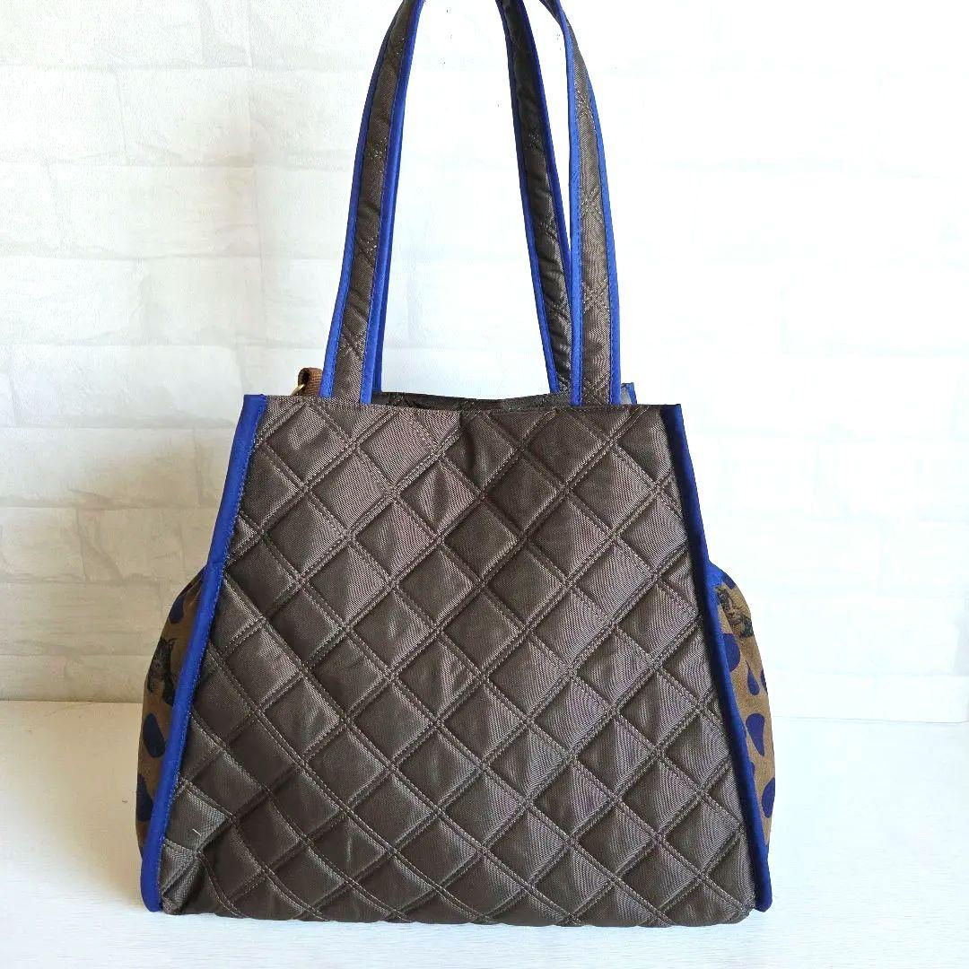 【A4サイズ】縁取りトートバッグ　撥水キルト×エチノ　ハンドメイド