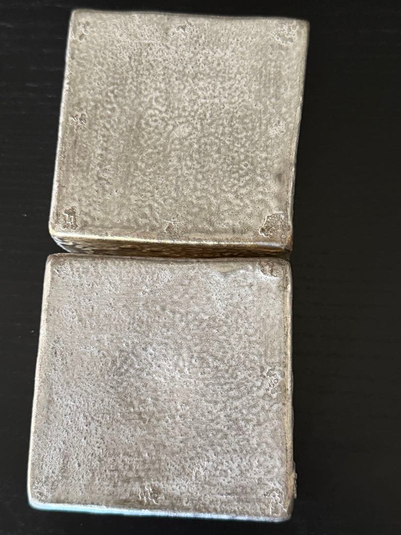 谷井直人 ビードロ×シルバー 角鉢　未使用　2個セット