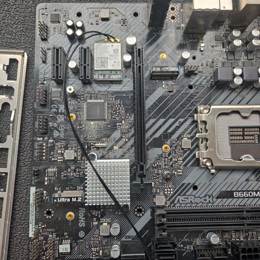 【動作OK】ASRock B660M-HDV ＆ 500W電源（WiFi増設済）