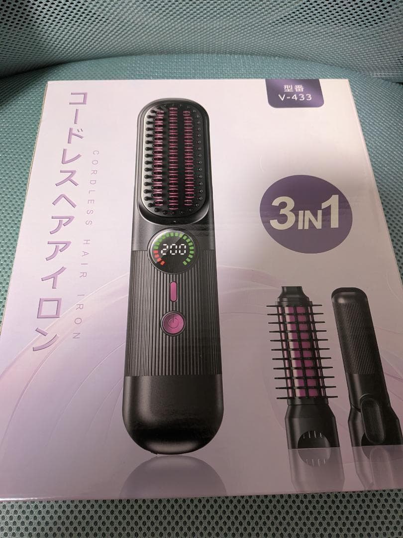 ヘアアイロン コードレス 1台3役 ストレート ヒートブラシ ロールブラシ