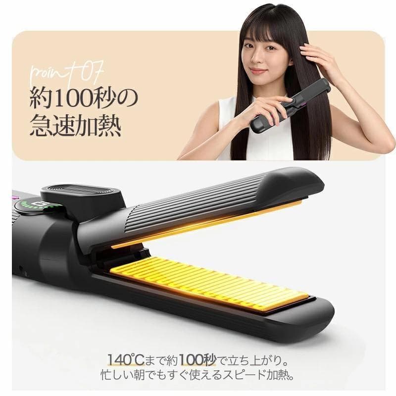 ヘアアイロン コードレス 1台3役 ストレート ヒートブラシ ロールブラシ