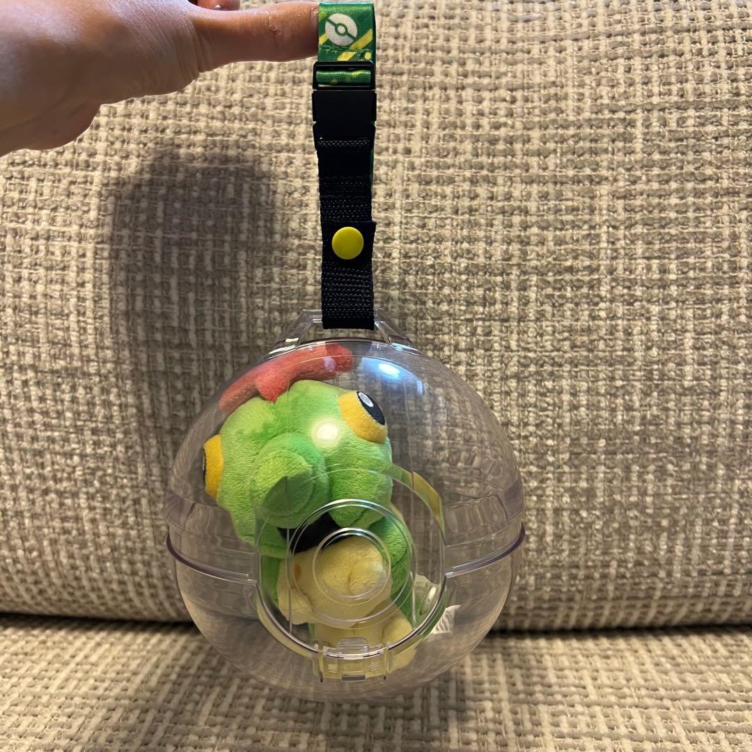 ポケパークカントー　モンスターボール型ぬいぐるみ連れ歩きケース　ポケパーク