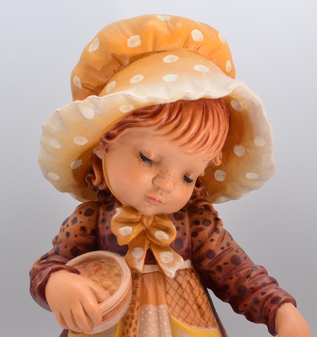 鶏のエサやり　アンリ　ANRI　サラケイ　木彫り人形　イタリア　２４ｃｍ　限定品