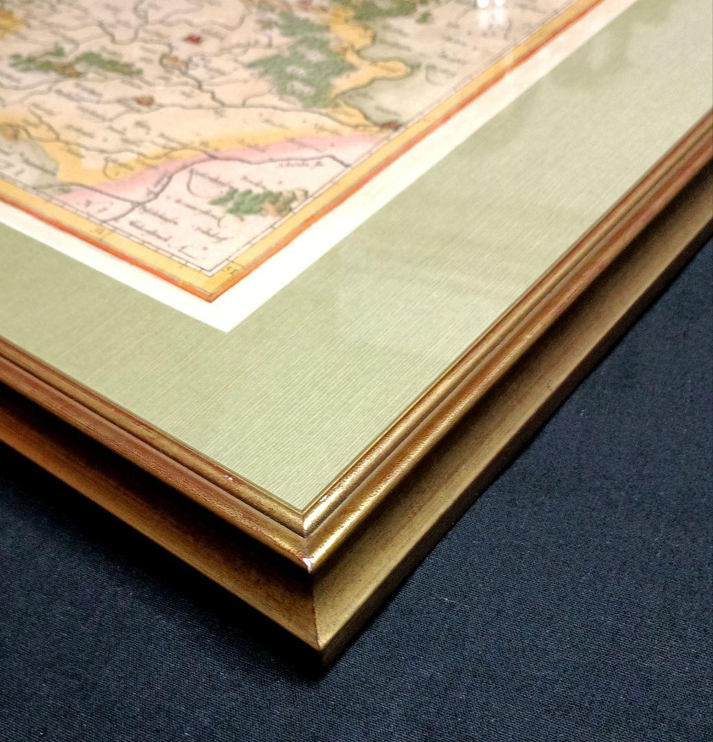 額装品　西洋古地図　17世紀　G.MERCATOR 「Waldeck」美品