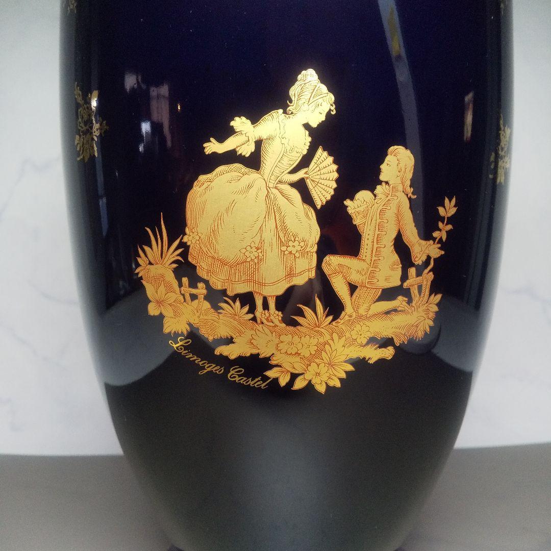 LIMOGES CASTEL 22金 花瓶 ３５cm 金彩 ：フランス製