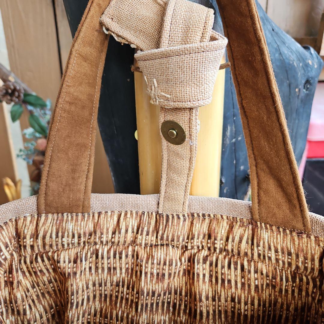 夢物語(樹庵)手作り：家紋入り：酒袋:からトートバッグに変身＊お出かけに便利