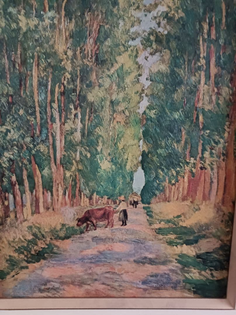 複製画、ルノアール　バランジュ村への並木道
