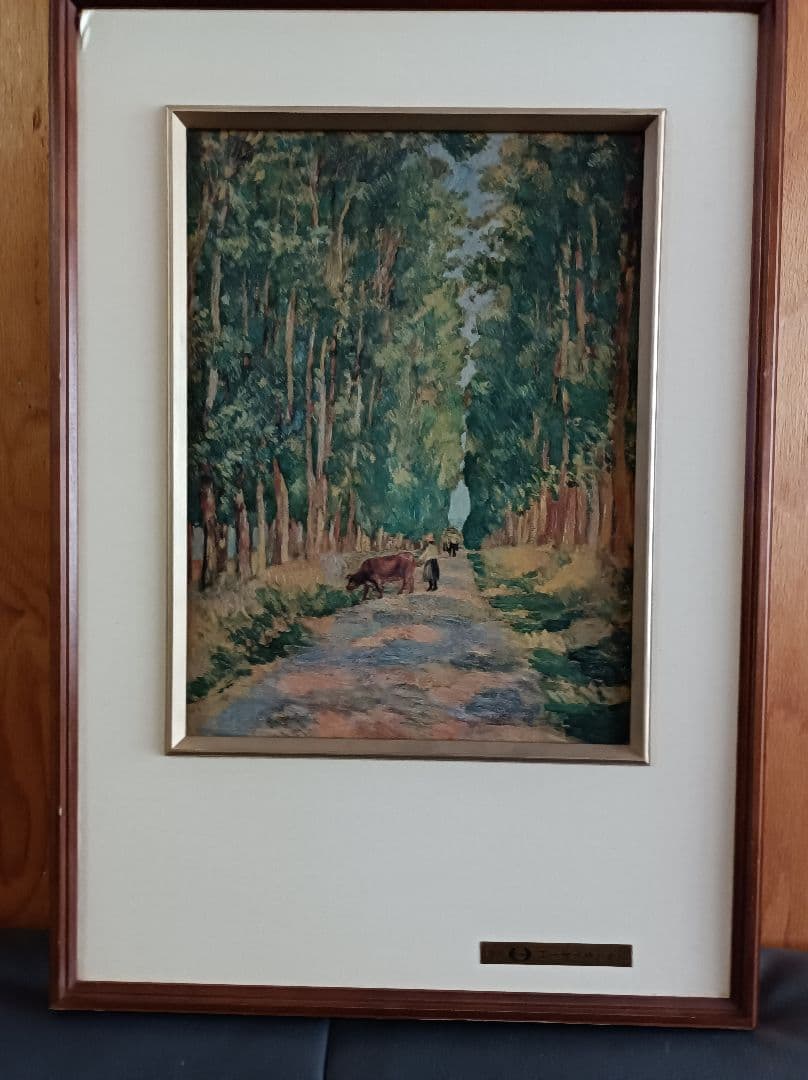 複製画、ルノアール　バランジュ村への並木道