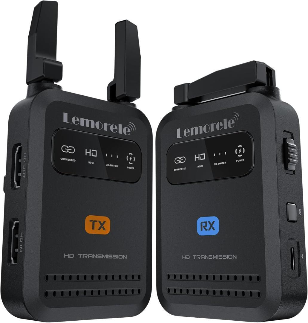 ワイヤレス HDMI 送受信機セット 200m 折りたたみ式アンテナ 1080p