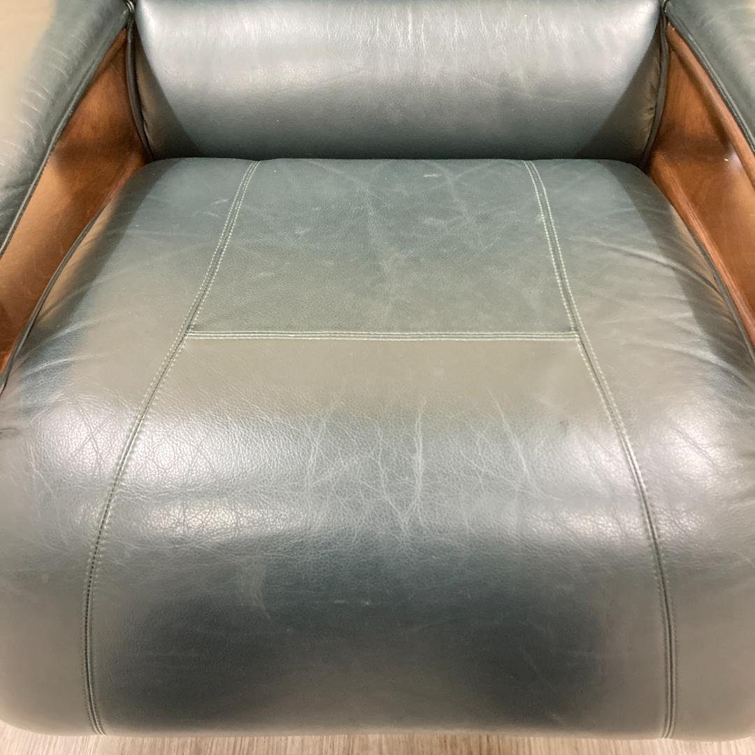 冨士ファニチア　FUJI FURNITURE　総革　1人掛けソファ B