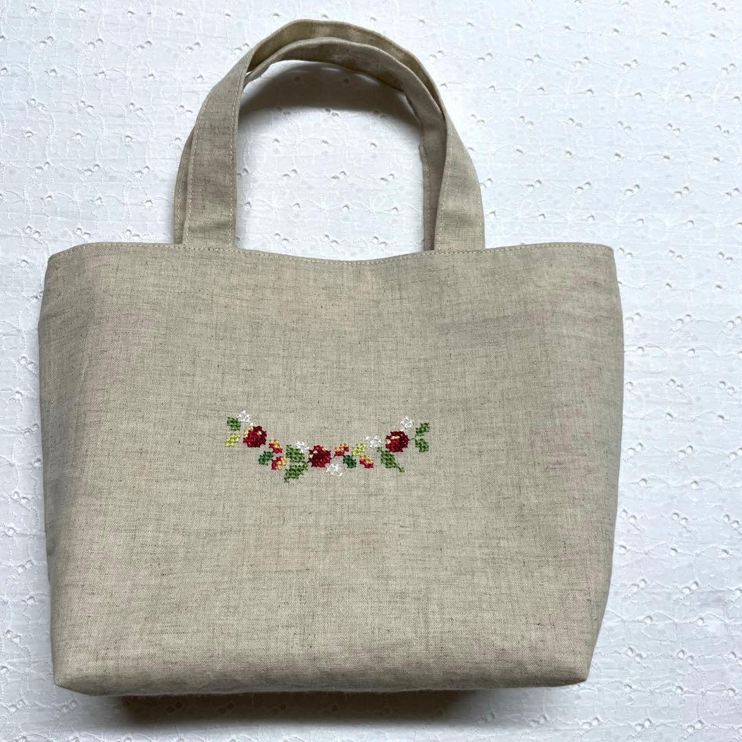 クロスステッチ 完成品 サモイロフ トートバッグ オーダー59