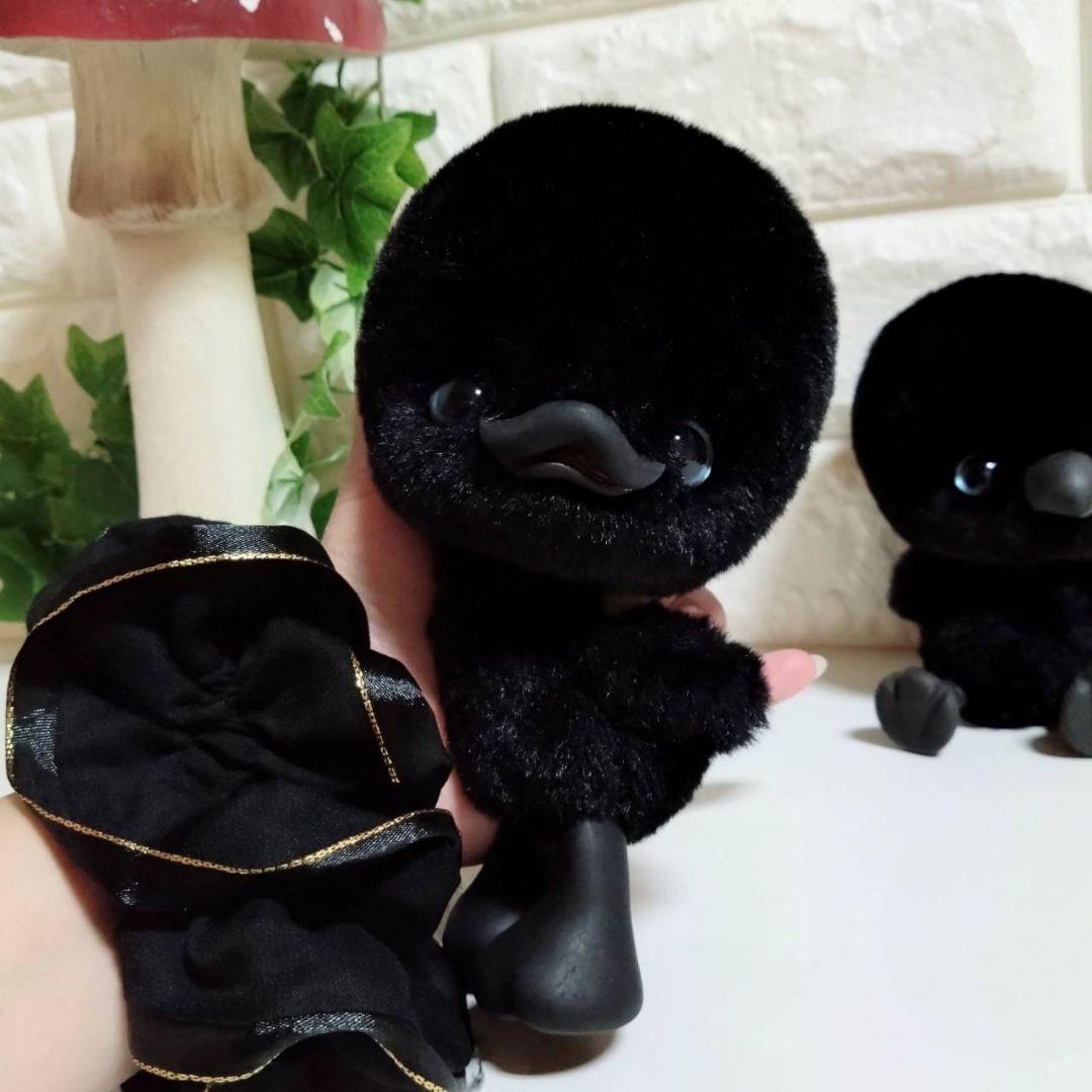 ぬいぐるみ✽アートドール✽カラスのかーくん兄妹✽中サイズ