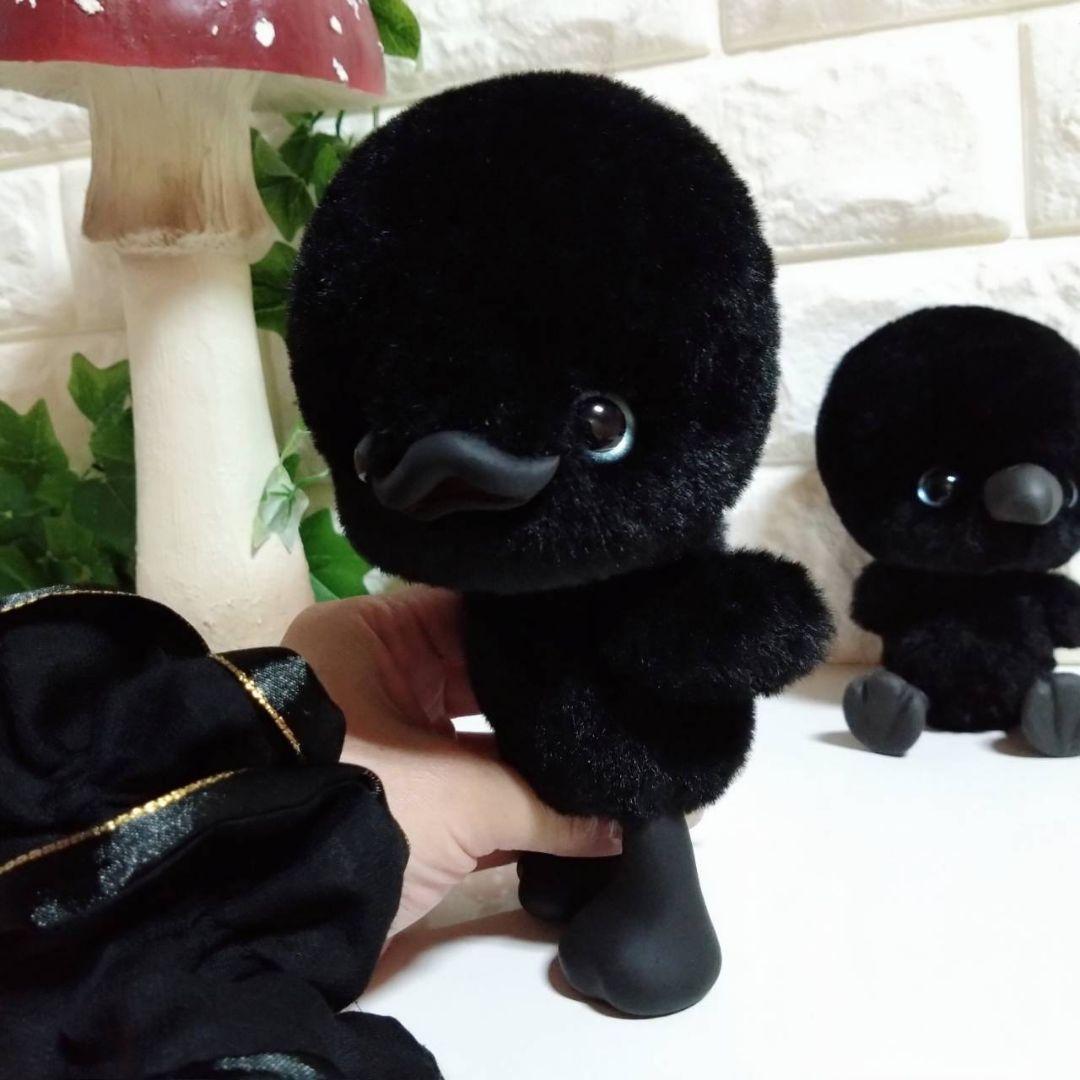 ぬいぐるみ✽アートドール✽カラスのかーくん兄妹✽中サイズ